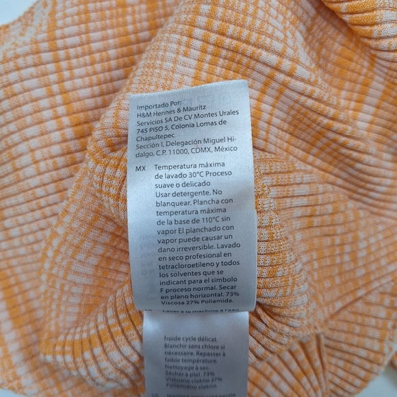 COS Orange Ribbed Tank Top - Picture 9 of 9